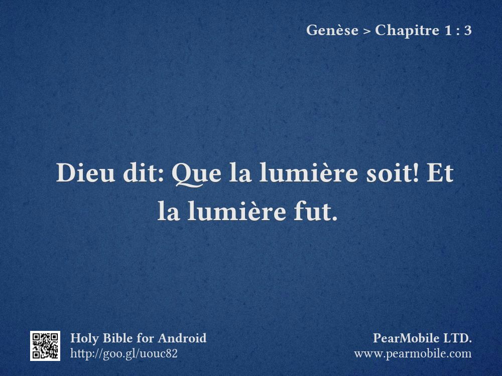 Genèse, Chapitre 1:3